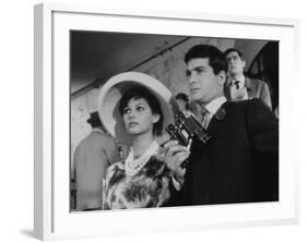 Claudia Cardinale and Jean-Claude Brialy: Les Lions Sont Lâchés, 1961-Marcel Dole-Framed Photographic Print