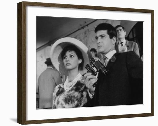 Claudia Cardinale and Jean-Claude Brialy: Les Lions Sont Lâchés, 1961-Marcel Dole-Framed Photographic Print