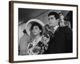 Claudia Cardinale and Jean-Claude Brialy: Les Lions Sont Lâchés, 1961-Marcel Dole-Framed Photographic Print