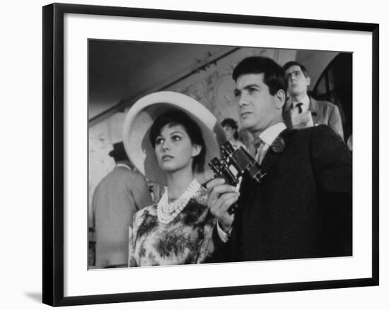 Claudia Cardinale and Jean-Claude Brialy: Les Lions Sont Lâchés, 1961-Marcel Dole-Framed Photographic Print