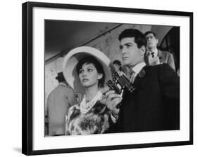 Claudia Cardinale and Jean-Claude Brialy: Les Lions Sont Lâchés, 1961-Marcel Dole-Framed Photographic Print