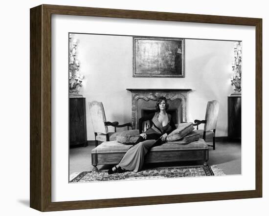 Claudia Cardinale in Her Villa-Marisa Rastellini-Framed Giclee Print