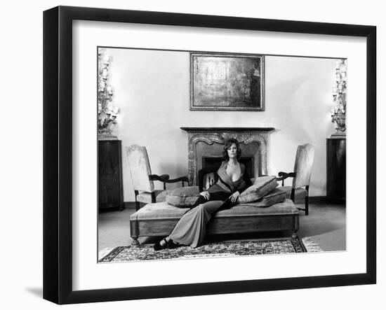 Claudia Cardinale in Her Villa-Marisa Rastellini-Framed Giclee Print