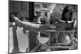 Claudia Cardinale on a Roof Garden-null-Mounted Giclee Print