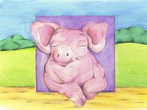 Farmhouse Pig-Claudia Interrante-Framed Stretched Canvas