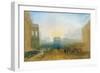 Claudian Harbour Scene: Study for 'Dido Directing the Equipment of the Fleet'-J. M. W. Turner-Framed Giclee Print