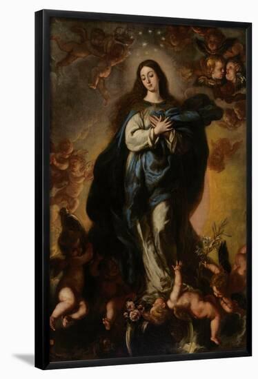 Claudio Coello / 'The Immaculate Conception', Second half 17th century, Spanish School, Oil on c...-Claudio Coello-Framed Poster