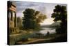 Claudio de Lorena / The Ford, ca. 1644-Claude Lorrain-Stretched Canvas