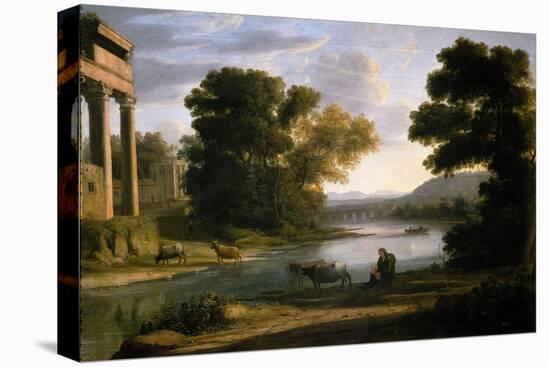 Claudio de Lorena / The Ford, ca. 1644-Claude Lorrain-Stretched Canvas