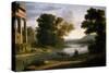 Claudio de Lorena / The Ford, ca. 1644-Claude Lorrain-Stretched Canvas