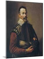 Claudio Monteverdi Holding the Mask of Tragedy, 1640-null-Mounted Art Print