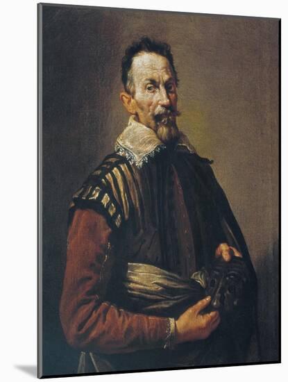 Claudio Monteverdi Holding the Mask of Tragedy, 1640-null-Mounted Art Print