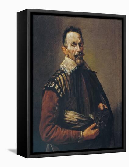 Claudio Monteverdi Holding the Mask of Tragedy, 1640-null-Framed Stretched Canvas