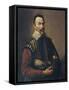 Claudio Monteverdi Holding the Mask of Tragedy, 1640-null-Framed Stretched Canvas