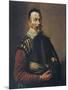 Claudio Monteverdi Holding the Mask of Tragedy, 1640-null-Mounted Art Print