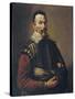 Claudio Monteverdi Holding the Mask of Tragedy, 1640-null-Stretched Canvas