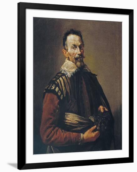 Claudio Monteverdi Holding the Mask of Tragedy, 1640-null-Framed Art Print