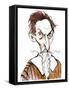 Claudio Monteverdi Italian composer, gambist, singer and Roman Catholic priest, caricature-Neale Osborne-Framed Stretched Canvas