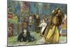 Claudius flees a play re-enacting King Hamlet's murder-Harold Copping-Mounted Giclee Print