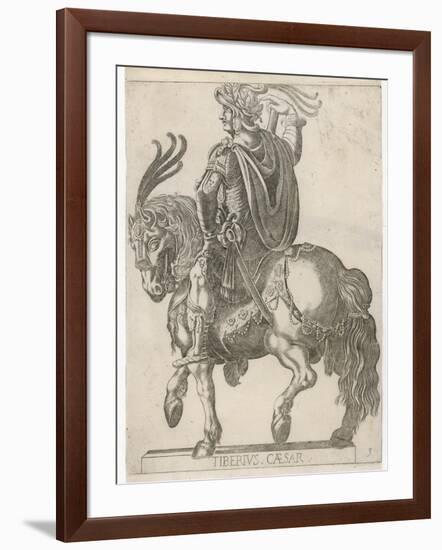 Claudius Nero Caesar Augustus Tiberius Second Emperor of Rome Looking Impressive on Horseback-null-Framed Art Print