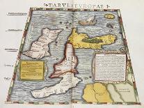A Fine Hand-Coloured Map of Britain, 1552-Claudius Ptolomeus-Mounted Giclee Print