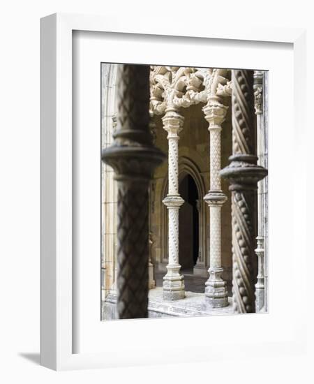 Claustro Real, the royal cloister. Monastery of Batalha, Mosteiro de Santa Maria da Vitoria-Martin Zwick-Framed Photographic Print