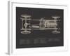 Claxton Blueprint - Noir-Aurora Bell-Framed Giclee Print