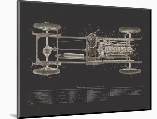 Claxton Blueprint - Noir-Aurora Bell-Mounted Giclee Print