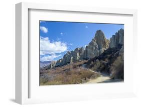 Clay Cliffs, Omarama, Canterbury, South Island, New Zealand-Ed Rhodes-Framed Photographic Print