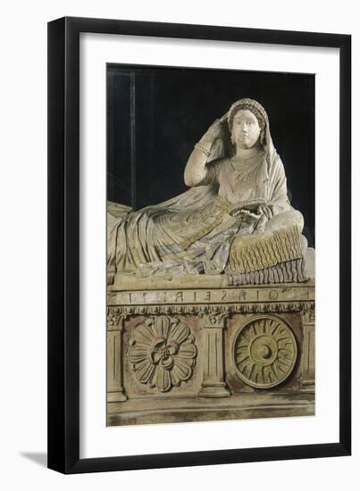 Clay Cover for a Sarcophagus Portraying Deceased 'Larthia Seianti' from Chiusi-null-Framed Giclee Print