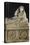 Clay Cover for a Sarcophagus Portraying Deceased 'Larthia Seianti' from Chiusi-null-Stretched Canvas