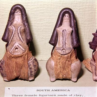 'Clay Fertility Figures or Mother Goddesses from Caraja Tribe of Brazil