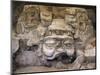 Clay Mask Depicting the Sun God in Temple 5 in Comalcalco-null-Mounted Giclee Print