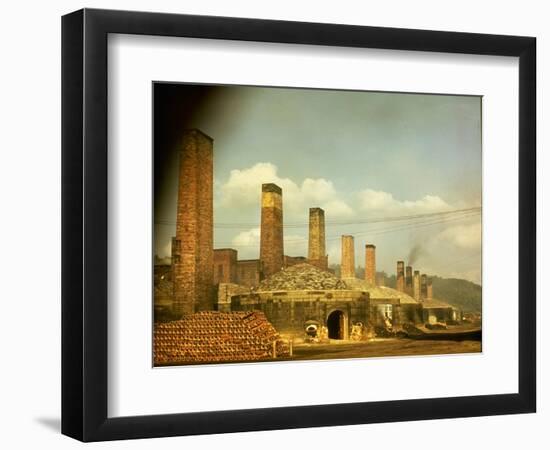 Clay Portfolio 1/51: Empty Kiln Setting at Robinson Clay Product's Plant No. 6 at Midvale, Ohio-Walker Evans-Framed Photographic Print