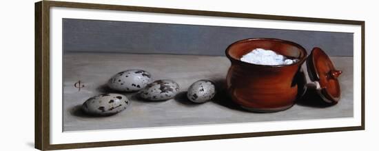 Clay Pot and Quail Eggs, 2008-James Gillick-Framed Giclee Print