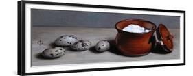 Clay Pot and Quail Eggs, 2008-James Gillick-Framed Giclee Print