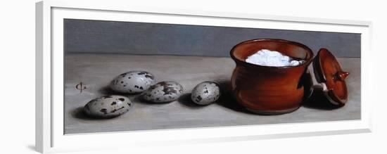 Clay Pot and Quail Eggs, 2008-James Gillick-Framed Giclee Print