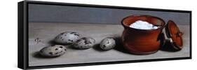 Clay Pot and Quail Eggs, 2008-James Gillick-Framed Stretched Canvas
