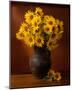 Clay Pot Sunflowers Still Life-null-Mounted Art Print