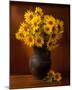 Clay Pot Sunflowers Still Life-null-Mounted Art Print