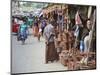 Clay Products at Market, Weligama, Southern Province, Sri Lanka, Asia-Ian Trower-Mounted Photographic Print