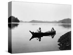 Clayoquot Canoe, c1910-Edward S. Curtis-Stretched Canvas