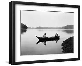 Clayoquot Canoe, c1910-Edward S. Curtis-Framed Giclee Print