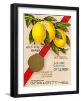 Clayton & Jowett, Liverpool, "Essence Of Lemon" Advert, 1948-Mikeyashworth-Framed Art Print