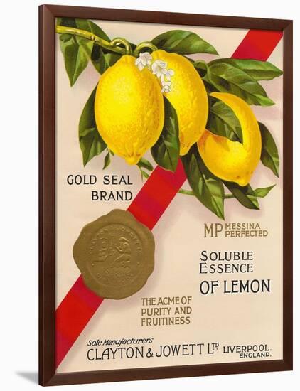 Clayton & Jowett, Liverpool, "Essence Of Lemon" Advert, 1948-Mikeyashworth-Framed Art Print