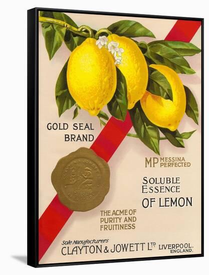 Clayton & Jowett, Liverpool, "Essence Of Lemon" Advert, 1948-Mikeyashworth-Framed Stretched Canvas