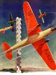 "Airshow," Saturday Evening Post Cover, September 4, 1937-Clayton Knight-Stretched Canvas