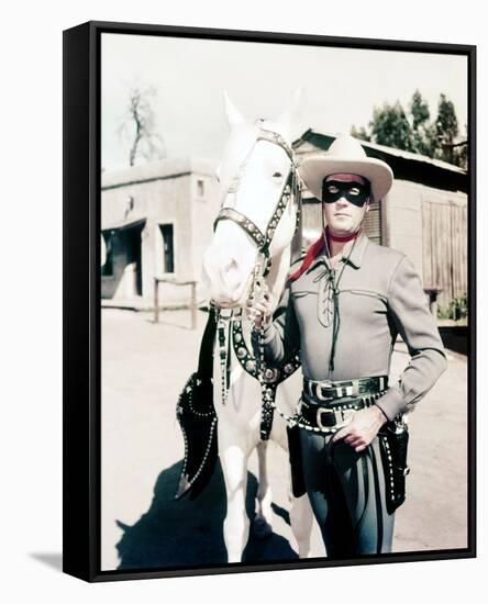 Clayton Moore, The Lone Ranger (1956)-null-Framed Stretched Canvas