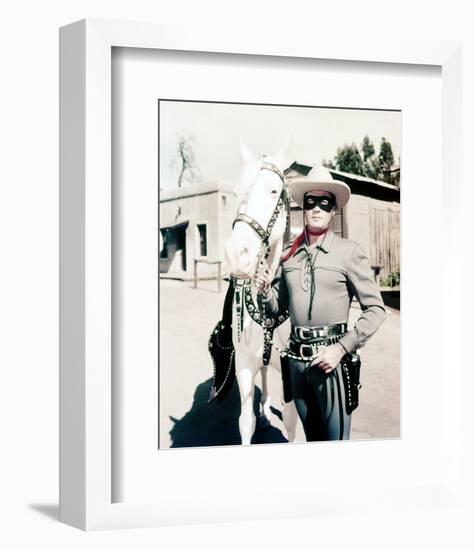 Clayton Moore, The Lone Ranger (1956)-null-Framed Photo