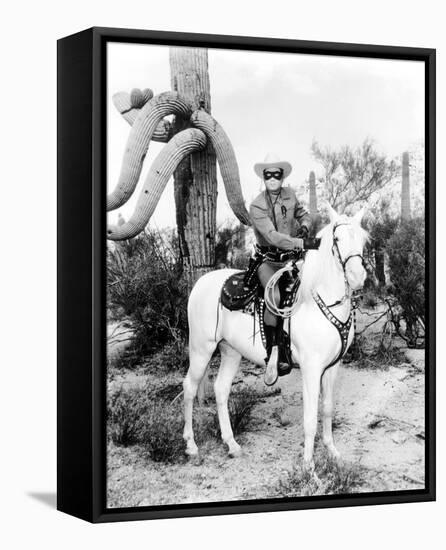 Clayton Moore - The Lone Ranger-null-Framed Stretched Canvas